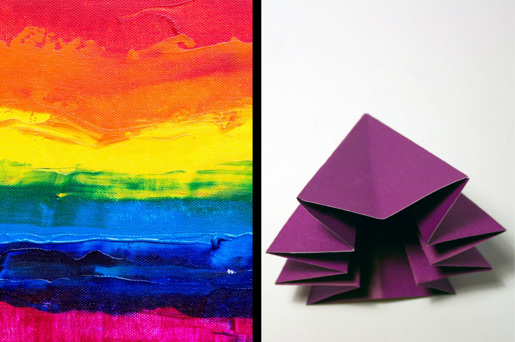 prirovnanie extrovertov a introvertov k obrazom a origami